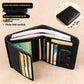 Two-Fold Yellow and Brown Cowhide Wallet with Anti-Theft RFID Blocking in the United States - Slim for Men Anticipating