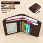 Two-Fold Yellow and Brown Cowhide Wallet with Anti-Theft RFID Blocking in the United States - Slim for Men Anticipating