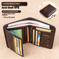 Two-Fold Yellow and Brown Cowhide Wallet with Anti-Theft RFID Blocking in the United States - Slim for Men Anticipating