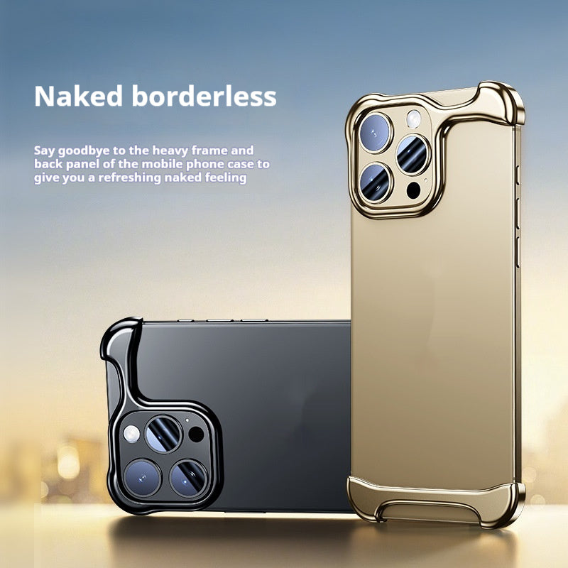 Two-in-One Metal Shell for iPhone with Corner Pad Phone Seamless - Teleplus metal corner pad phone seamless shell
