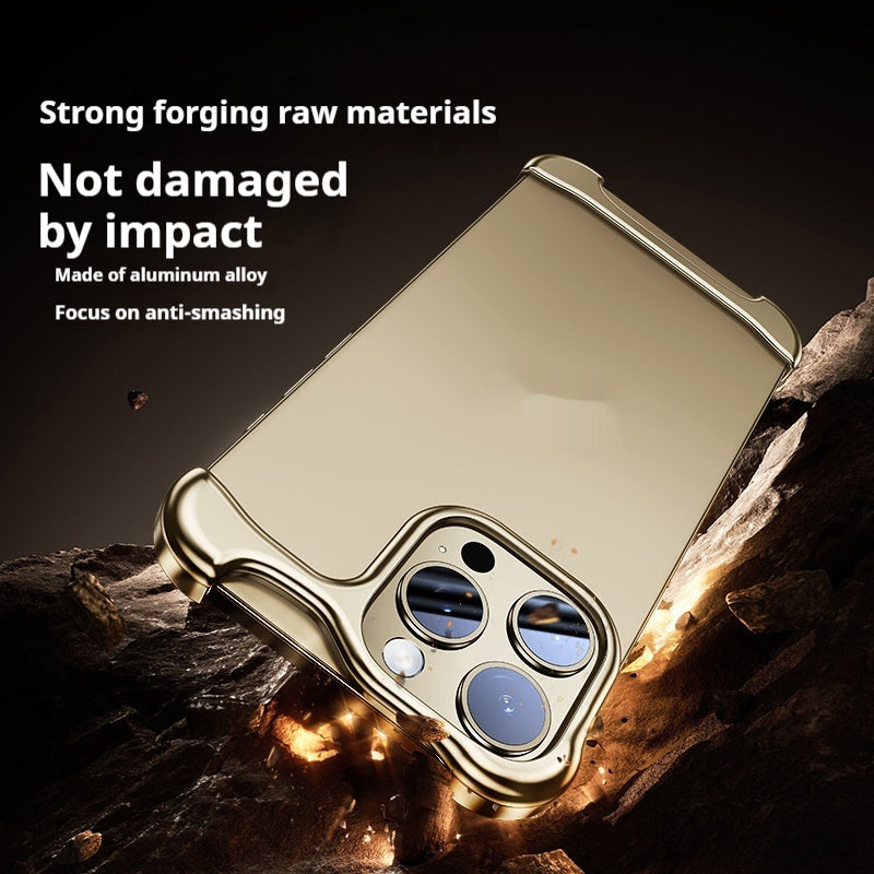 Two-in-One Metal Shell for iPhone with Corner Pad Phone Seamless - Teleplus metal corner pad phone seamless shell