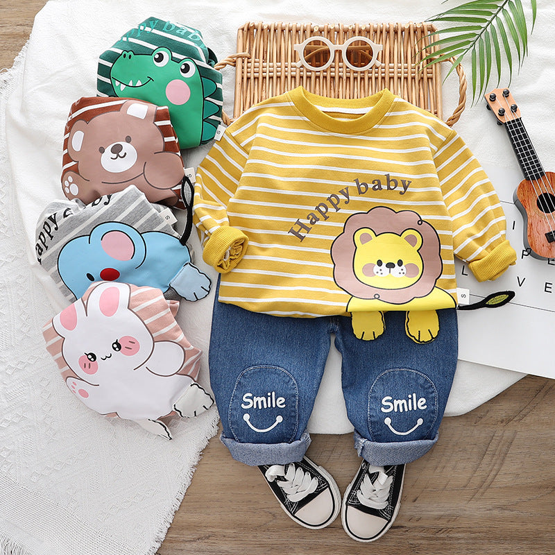 Two-piece For Boys Spring And Autumn Long-sleeve Suit - Long Sleeve Style for Tiny Fashion Icons