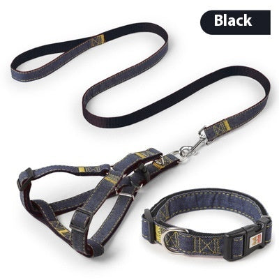 Two-Piece Set Pet Leash and Chest Traction Collar for Dogs Cats - Teleplus two-piece set three-piece traction collar