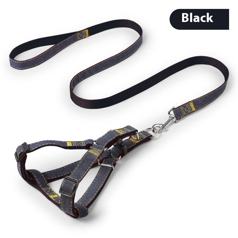 Two-Piece Set Pet Leash and Chest Traction Collar for Dogs Cats - Teleplus two-piece set three-piece traction collar