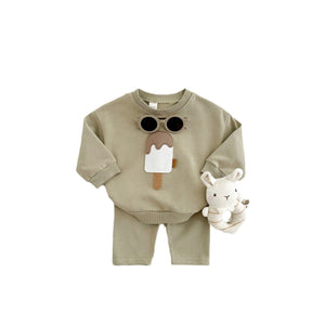 Child Long Sleeve Pants Suit Cotton Knit Suitable for United States Market - Fashion Tiny Trendsetters united states