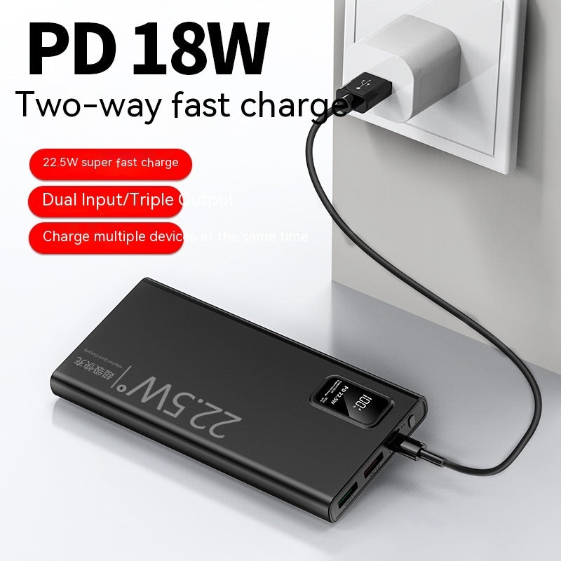 Two-way Fast Charge Power Bank Large Capacity Portable Ultra-thin Portable Power Source - Two-way Fast Charge Power