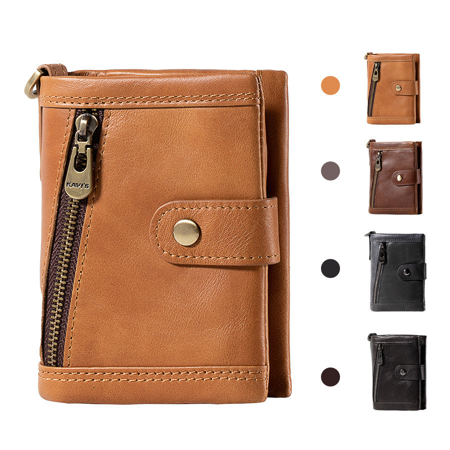 Ultra-Light Genuine Leather Anti-Theft Cardholder Wallet in Multiple Colors - Teleplus