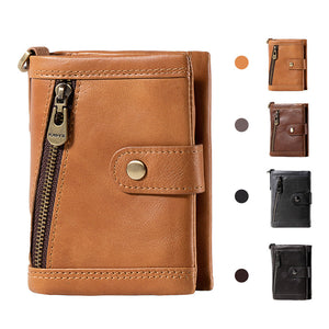 Ultra-Light Genuine Leather Anti-Theft Cardholder Wallet in Multiple Colors - Teleplus