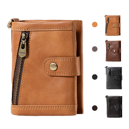 Ultra-Light Genuine Leather Anti-Theft Cardholder Wallet in Multiple Colors - Teleplus