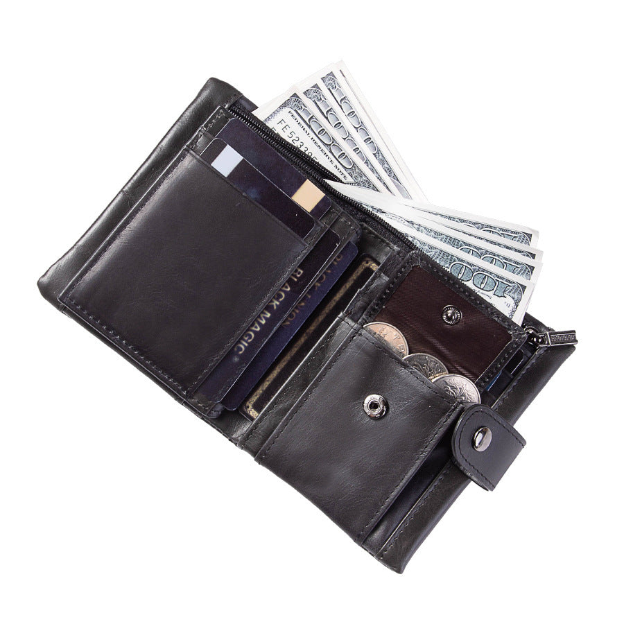 Ultra-Light Genuine Leather Anti-Theft Cardholder Wallet in Multiple Colors - Teleplus