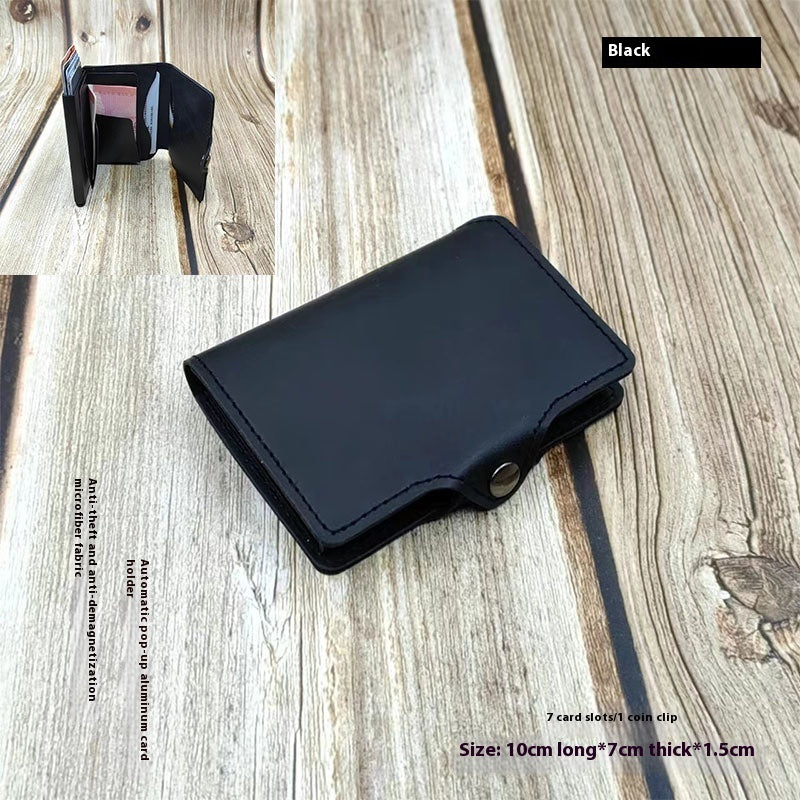 Ultra Light PU Leather Card Holder for Men and Women Black or Dark Brown - Teleplus