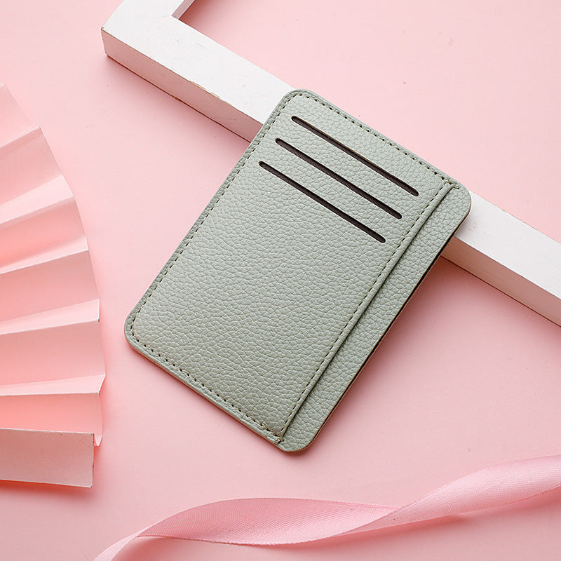 Ultra-light PU Leather Multiple Card Slots Student Holder in Macaron Colors - Wallet Wonder with Capacity Fun capacity