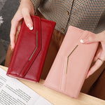 Ultra-Light PU Stitching Fashion Wallet in Multiple Colors for the United States - Long with Style united states chf