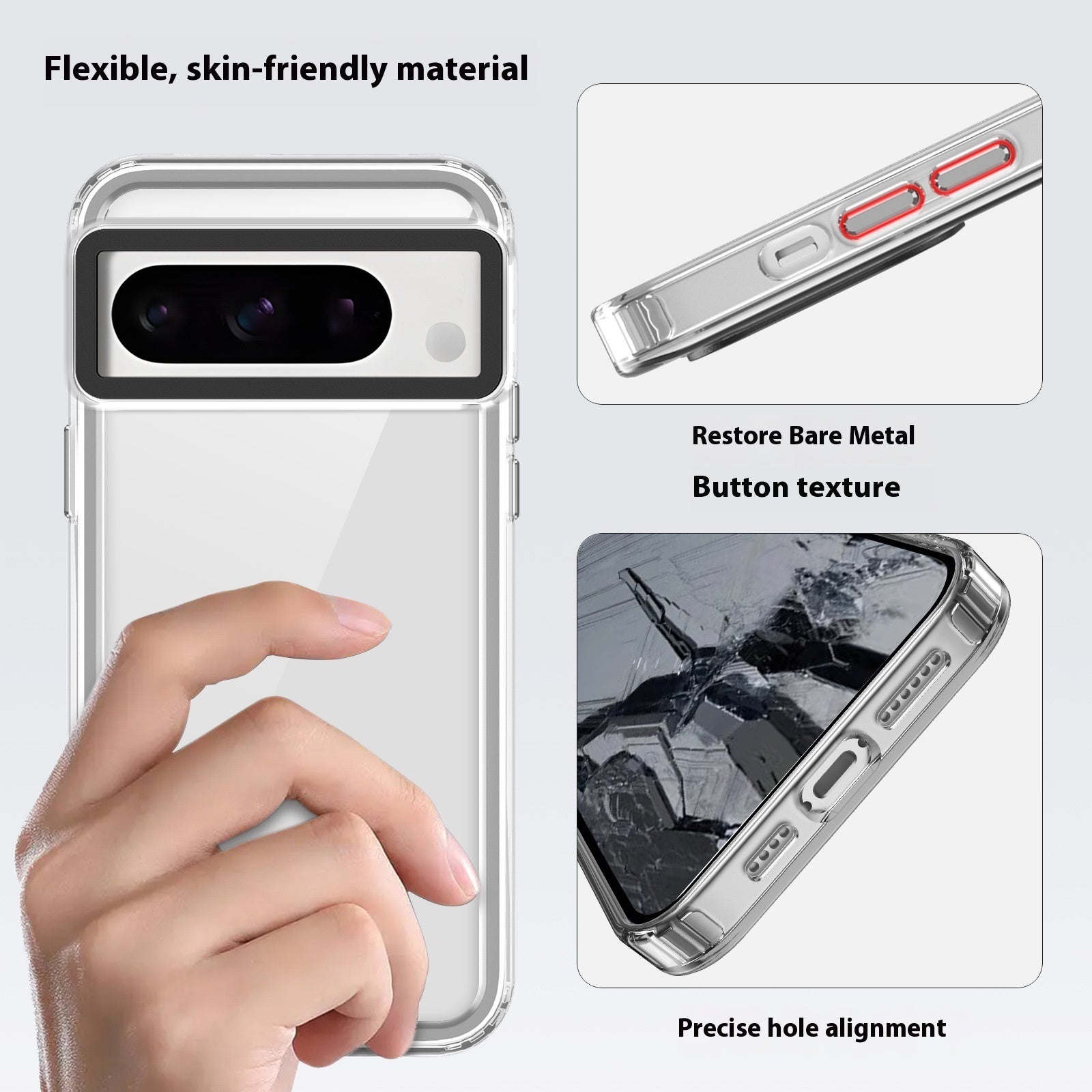 Ultra-thin High-permeability Anti-oxidation Non-yellow Four-corner Drop-resistant Protective Cover Phone Case