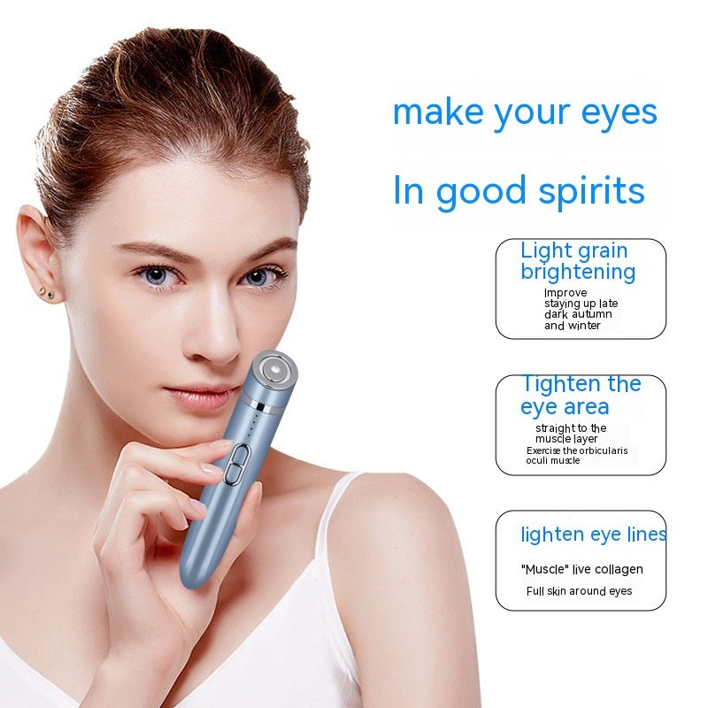 Ultrasonic Eye Beautification Instrument with Radio Frequency EMS Blue - for the Lazy Glamour Queen ultrasonic eye