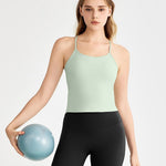 Unilateral Spandex Waistband Gym Yoga Leggings for Fitness and Exercise - Teleplus