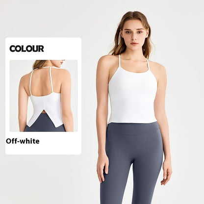 Unilateral Spandex Waistband Gym Yoga Leggings for Fitness and Exercise - Teleplus