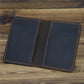 Unisex Cowhide Card Case Wallet with 2 Fold Open Mouth Design - That’s Tougher Than Your Ex cowhide card case