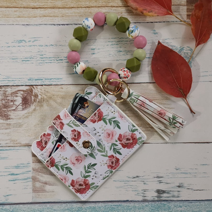 Unisex Leather Card Holder for Fashion Beaded Bracelet and Accessories - Trendy Girls fashion beaded bracelet card