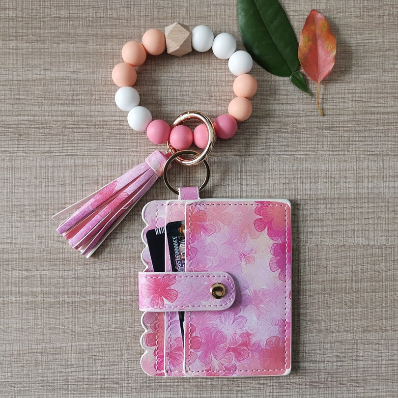Unisex Leather Card Holder for Fashion Beaded Bracelet and Accessories - Trendy Girls fashion beaded bracelet card