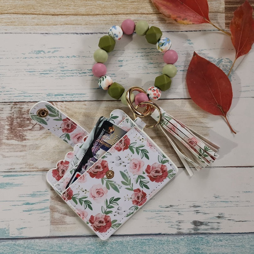 Unisex Leather Card Holder for Fashion Beaded Bracelet and Accessories - Trendy Girls fashion beaded bracelet card