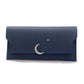 Unisex Leather Splicing Wallet in Purple Blue and Black for the United States - So Soft Even Moon is Jealous