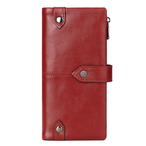 Unisex Leather Wallet with Opening Buckle for Fashion Personalities in the United States - Personality Stylish Rebels