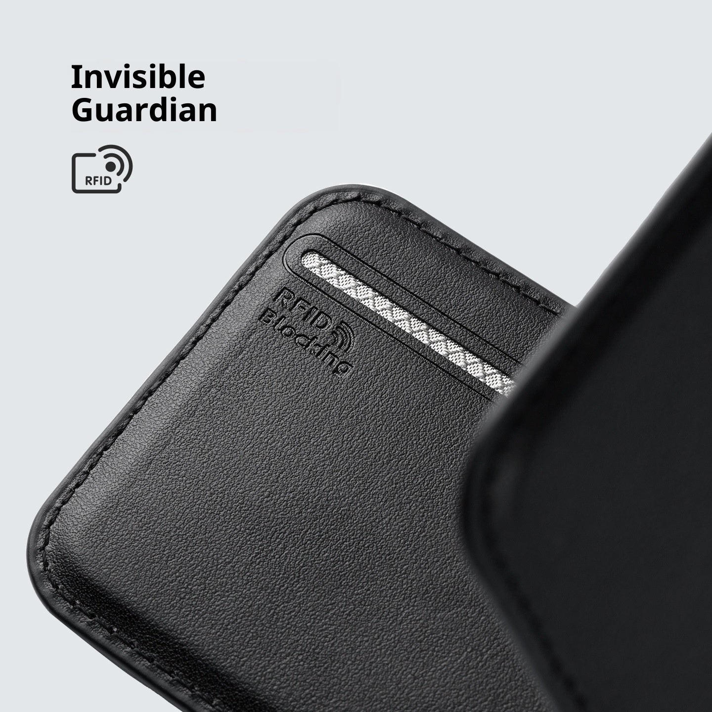 Unisex Magnetic Card Holder Wallet PU Leather Slim Minimalist RFID Blocking