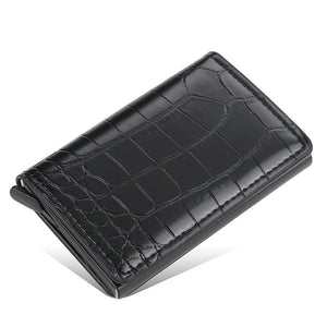 Unisex PU Leather Card Holder with Magnetic Buckle for United States Market - Anti-Demagnetization Slot Woes united