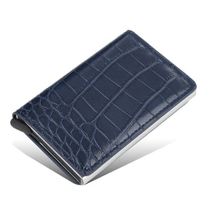 Unisex PU Leather Card Holder with Magnetic Buckle for United States Market - Anti-Demagnetization Slot Woes united