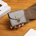 Unisex PU Leather Coin Wallet in Black Brown Gray for United States and CHF - Wallets Too Cute to Hide Your Coins