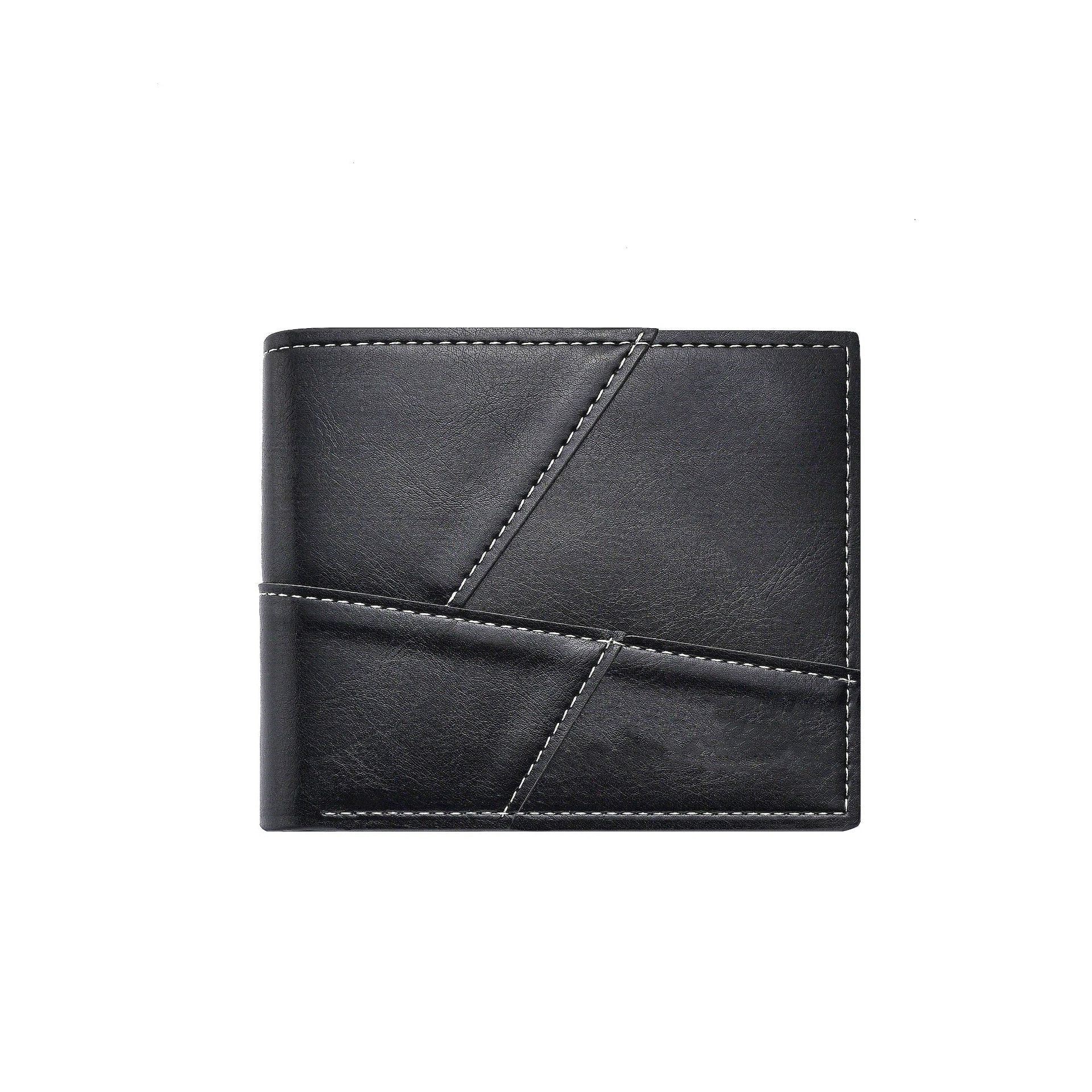Unisex PU Leather Short Style Purse CHF Black or Coffee 18.5x9 - Manly Men’s for Real Dudes purse short style chf