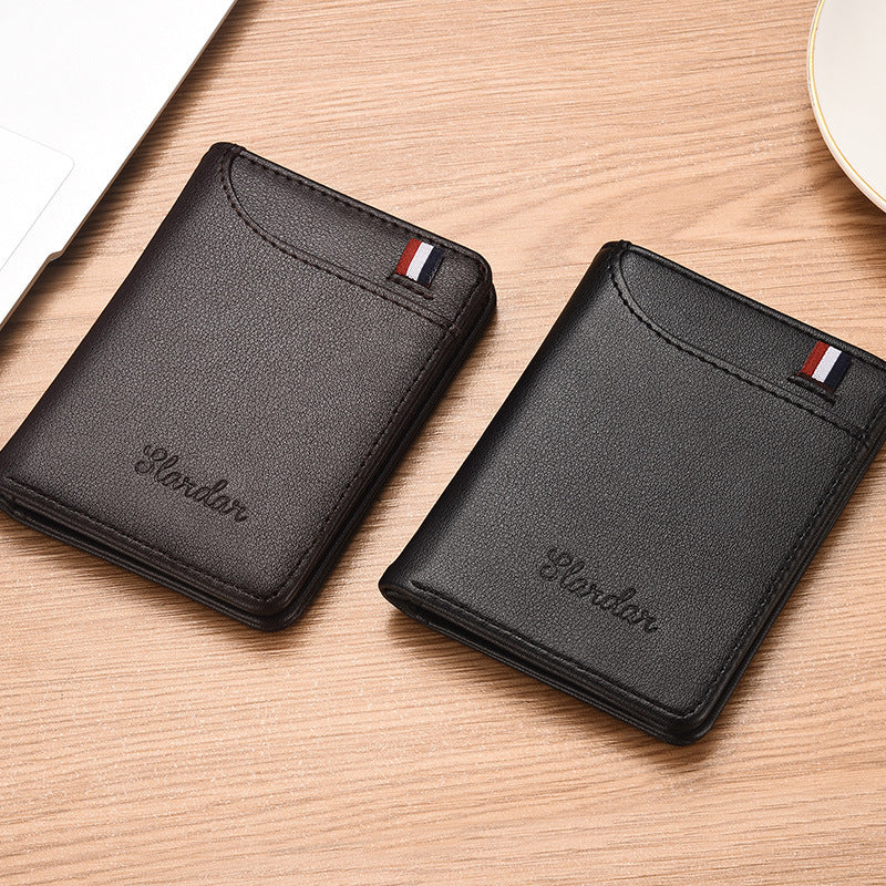 Unisex PU Leather Wallet for Men Women with Card and Cash Slots in Black or Brown - So Thin It Might Just Disappear