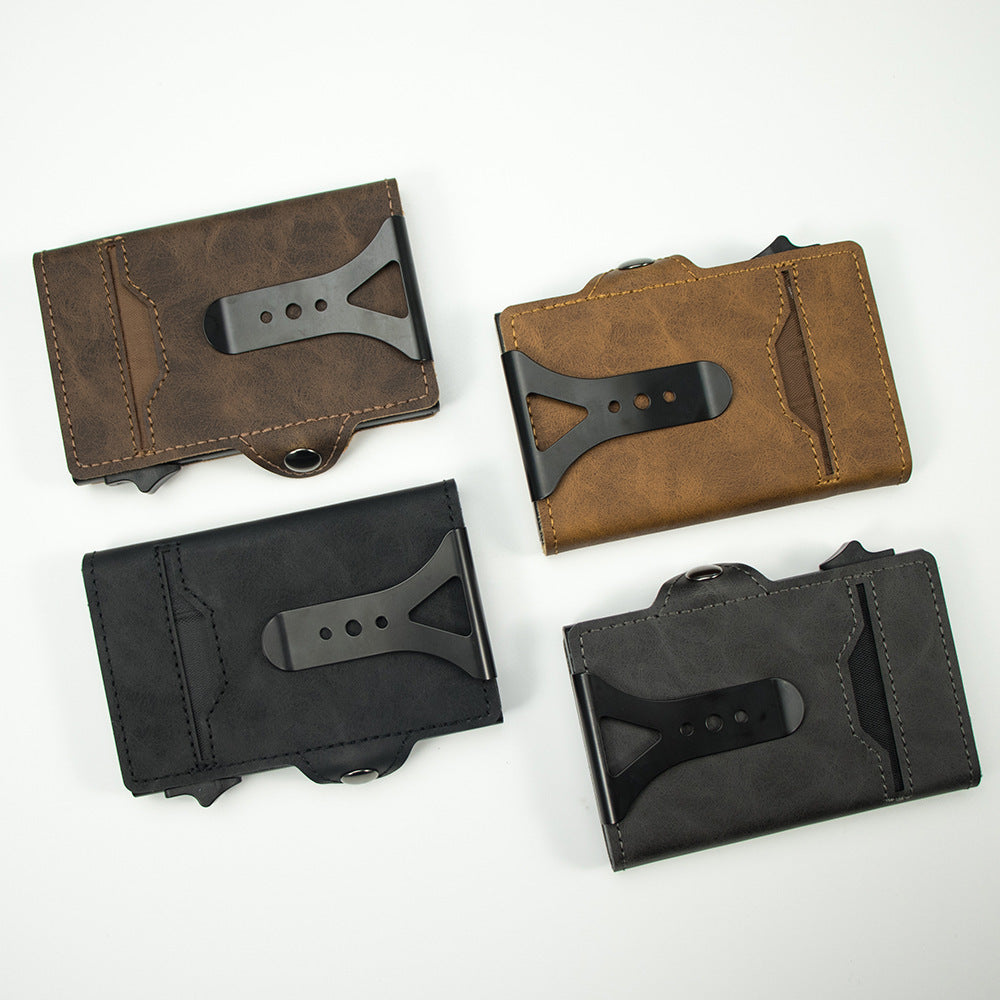 Unisex PU Wallet in Retro and Carbon Fiber Colors for United States Markets - Get Your Brown Card Style united states