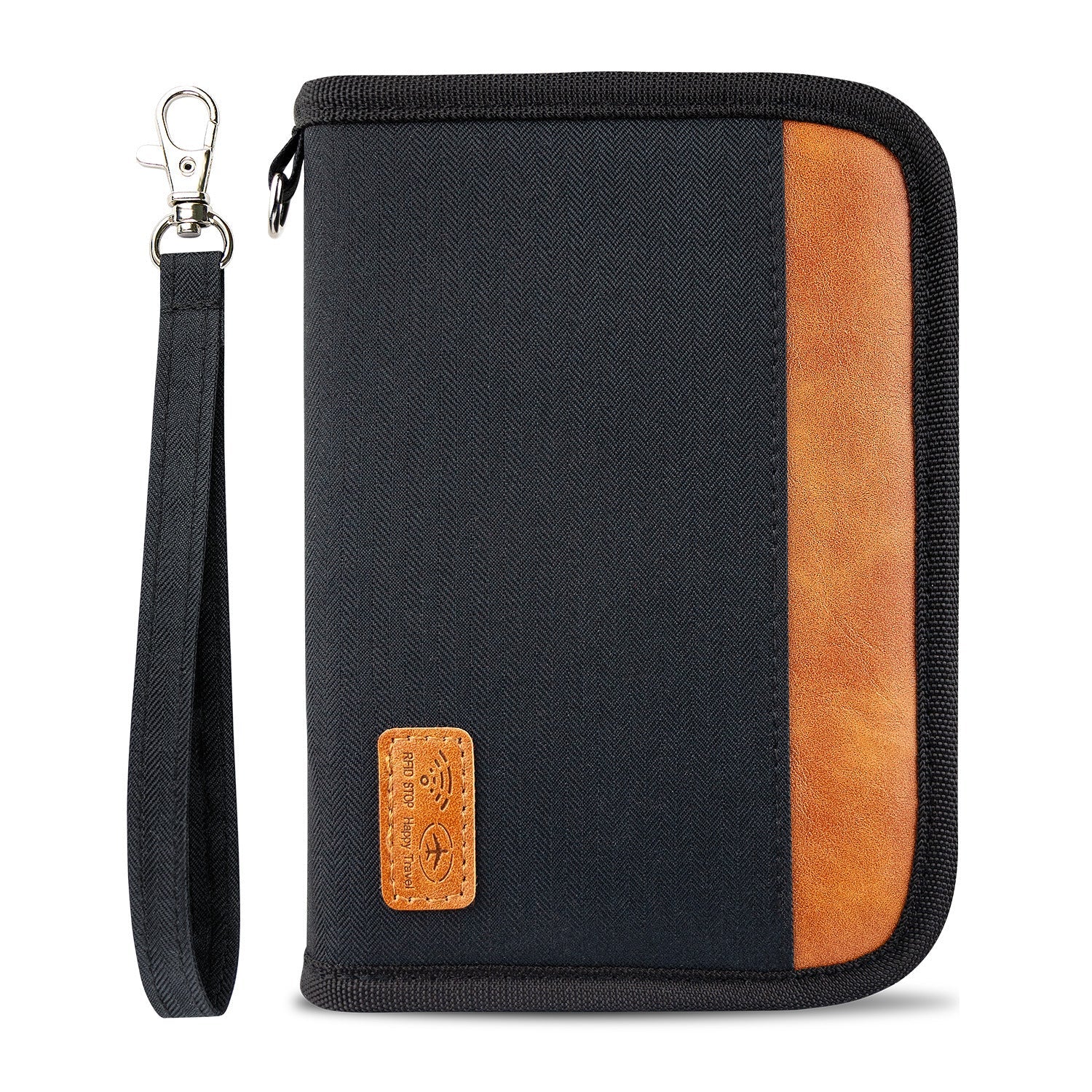 Unisex RFID Blocking Oxford Wallet Small Slim Anti Theft Card Holder Black Gray