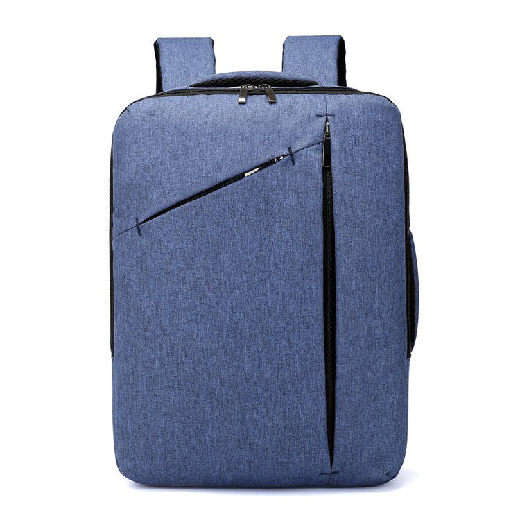 Unisex Soft Surface Zipper Backpack with Double Shoulder Straps for Travel - Teleplus