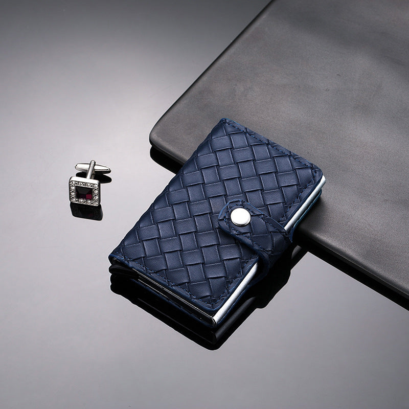 Unisex Waterproof Card Holder with Woven Pattern Buckle for United States Travel - That Pops Up and Stands Out united