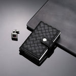 Unisex Waterproof Card Holder with Woven Pattern Buckle for United States Travel - That Pops Up and Stands Out united