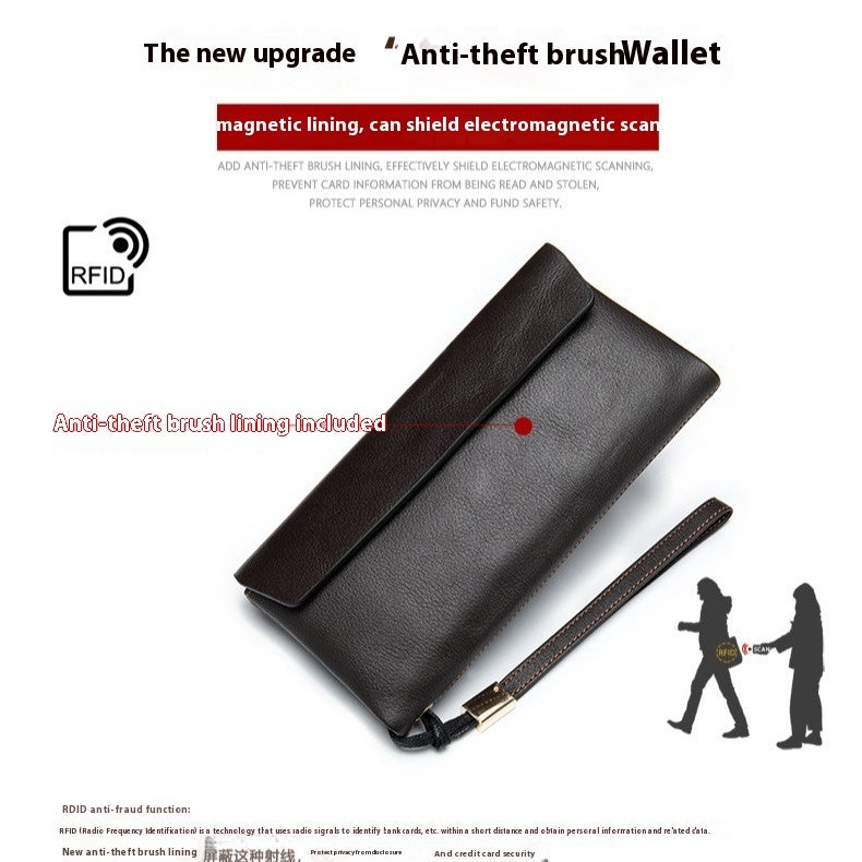 United States Anti-Magnetic Leather Wallet with Layer Cowhide and Classic Design - Laugh in Style Magic united states