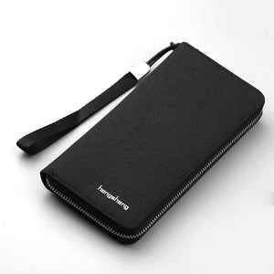 United States Canvas Pattern Small Wallet with Multiple Card and Zipper Compartments - Men’s Clutch That’s a Wonder Bag