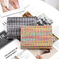 United States Card Holder with Grass Mat Pattern Synthetic Leather Design - Tiny Wallet Big Style for Every Adventure