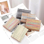 United States Card Holder with Grass Mat Pattern Synthetic Leather Design - Tiny Wallet Big Style for Every Adventure