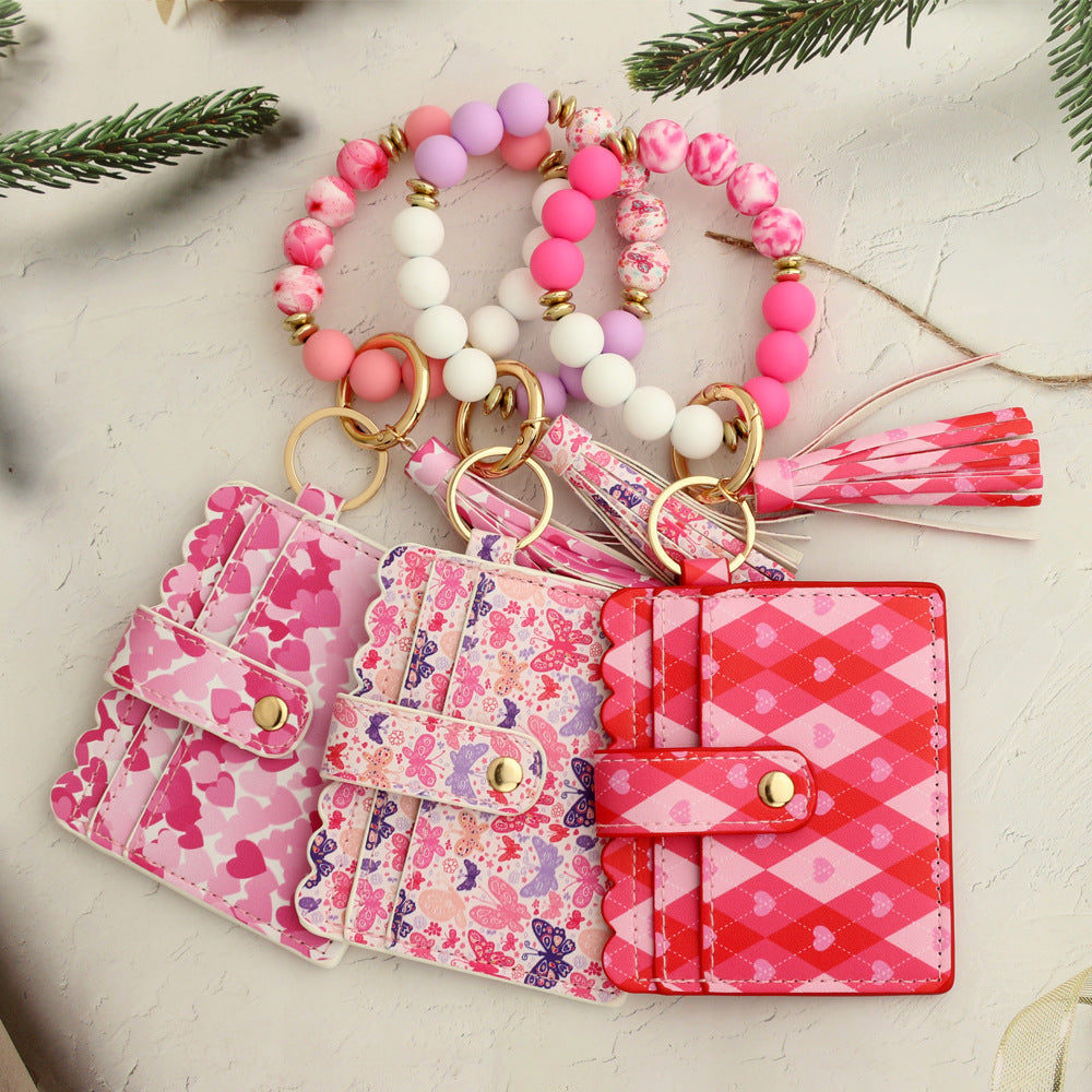 United States Card Holder with Love Heart and Butterfly Designs - for Pink Enthusiasts united states chf card holder