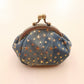 United States Coin Purse with Floral Lining for Women CHF Stylish Storage - Vintage Denim Wallet Warriors united states