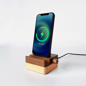 United States Compatible 9cm Wood Charging Base for CHF Devices - Wooden Phones That Love Nature united states chf