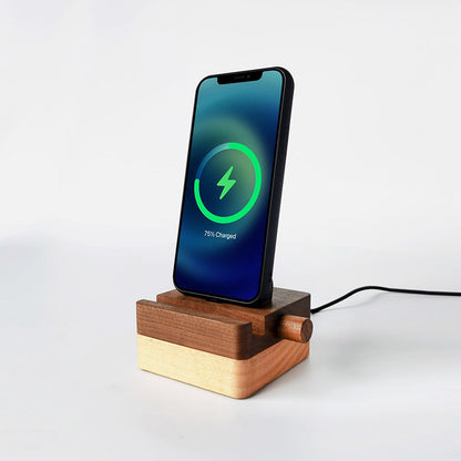 United States Compatible 9cm Wood Charging Base for CHF Devices - Wooden Phones That Love Nature united states chf