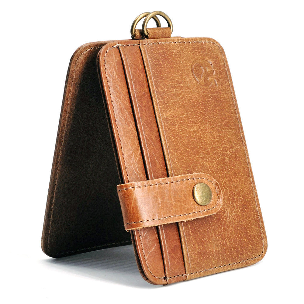 United States Cow Leather Card Holder Clip Cover in Oil Wax - Bag for Tiny Fashionistas united states chf cow leather