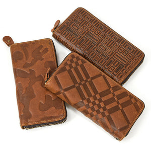 United States Crazy Horse Leather Wallet with Polyester Cotton Lining - Rock Your Style Retro united states chf crazy