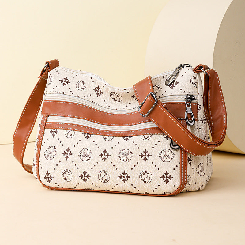 United States Fashion Colorblock Crossbody Bag in Brown or White for Women - Teleplus united states chf fashion