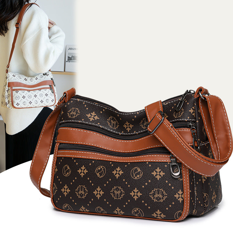 United States Fashion Colorblock Crossbody Bag in Brown or White for Women - Teleplus united states chf fashion